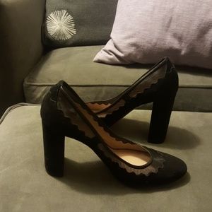 Auth Chloe heels black suede size 37 New